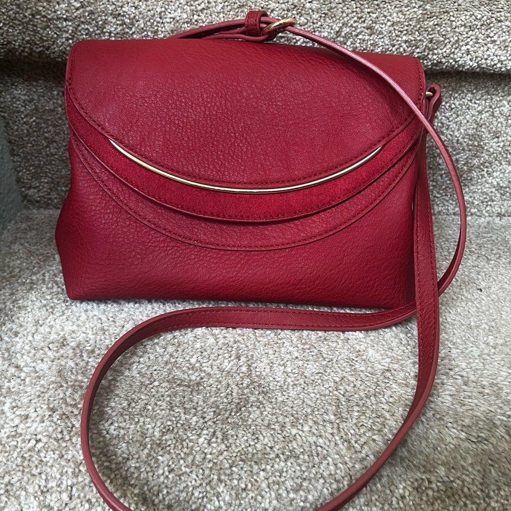 LC Lauren Conrad Elegant Red Crossbody Bag